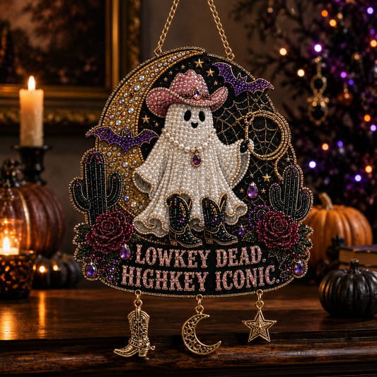 👻LAST DAY 49% OFF -✨Halloween Pearl Diamond Art Hanging Ornament Kit
