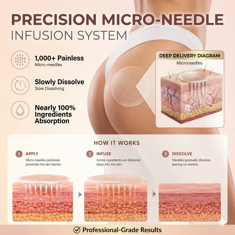 NATRAVOR® CurveSculpt Micro-Patch ✦ Sculpt • Firm • Smooth Lower Body Curves ✦ Micro-Needle Infusion System