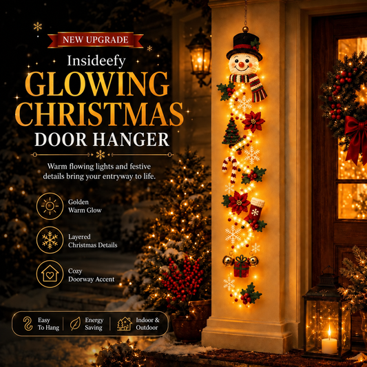 ⏳ Last Day 49% OFF – 🎄NATRAVOR™ Glowing Christmas Door Hanger