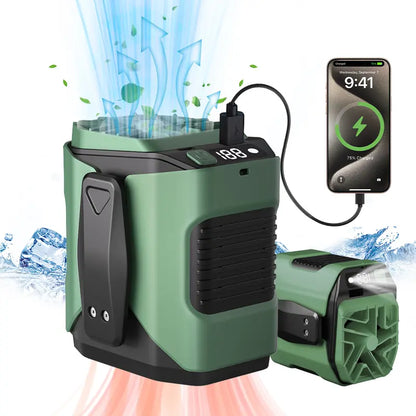 Personal Waist Portable Rechargeable Fan for Outdoor, Jobsite, Farms, Traveling, Fishing