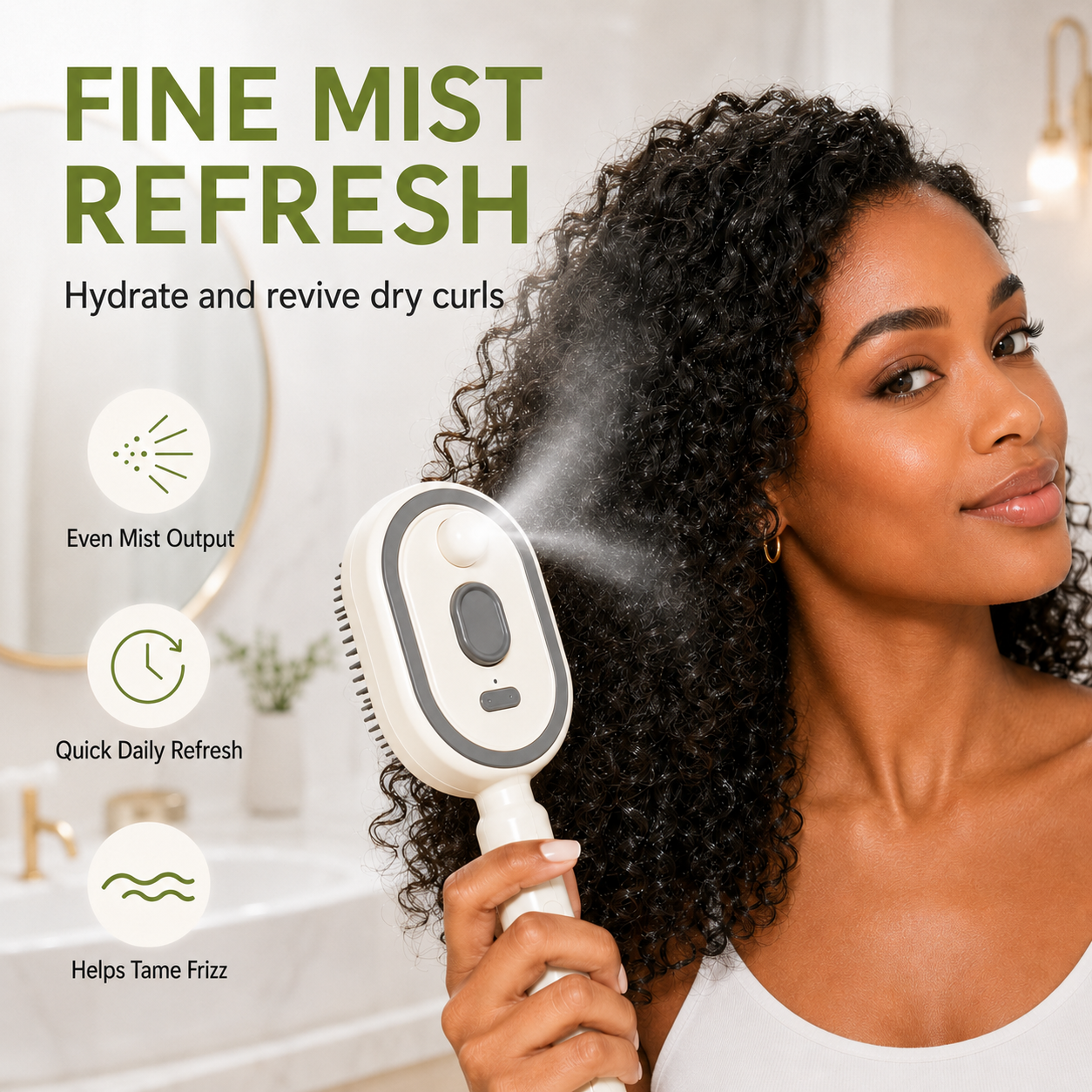 Steam Detangling Brush for Frizzy Hair, Fast Smooth & Shine Hair Comb