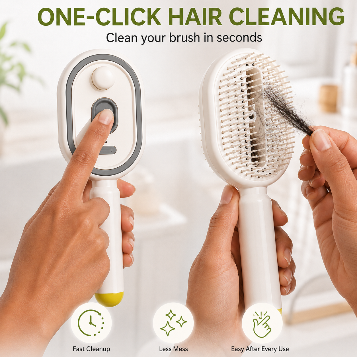 Steam Detangling Brush for Frizzy Hair, Fast Smooth & Shine Hair Comb