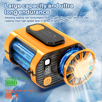 Personal Waist Portable Rechargeable Fan for Outdoor, Jobsite, Farms, Traveling, Fishing